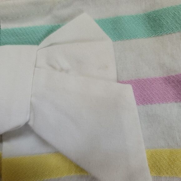 Petit confection 18 month Striped pastel spring promenade top bloomer set outfit - Picture 3 of 7